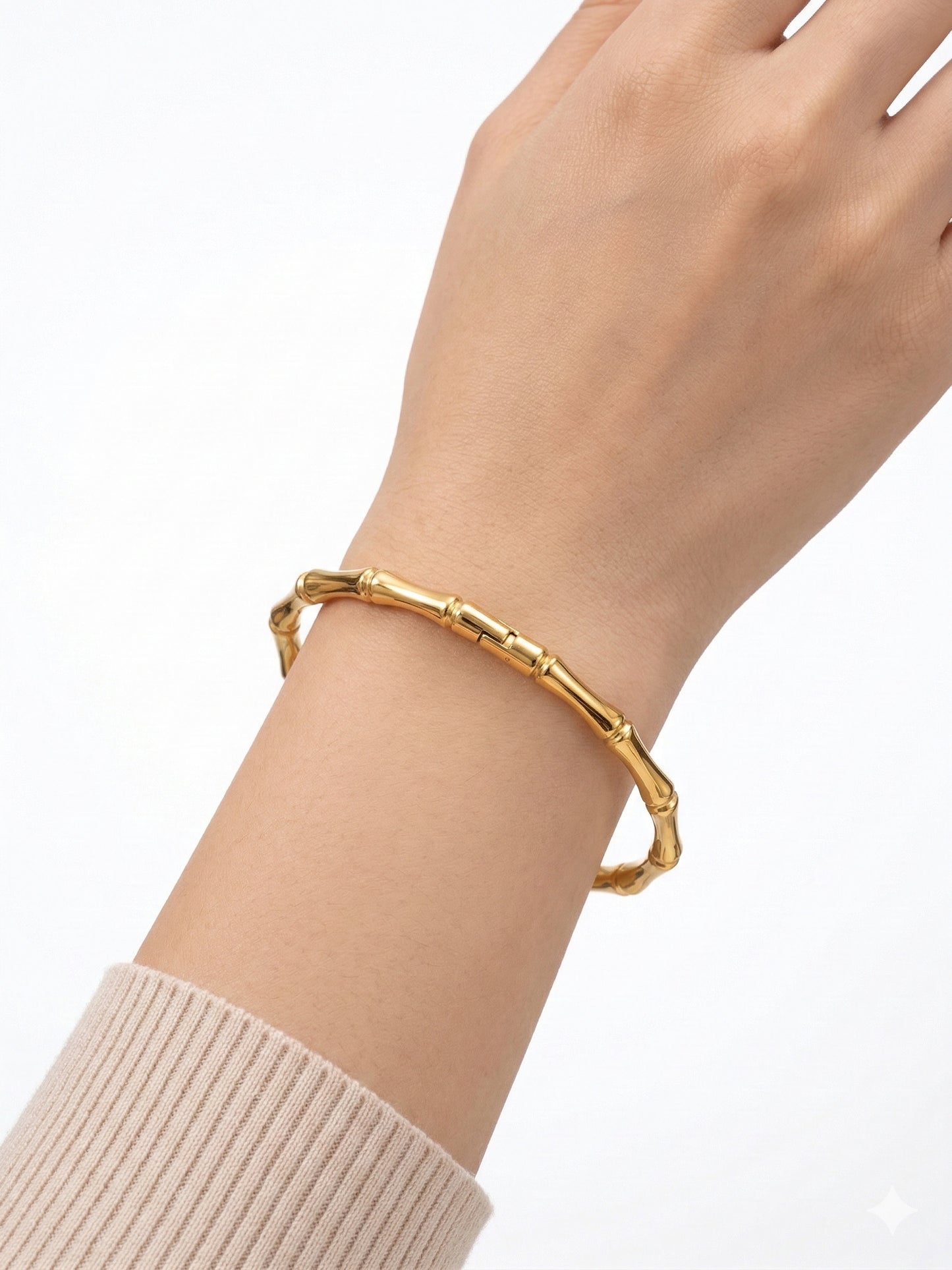 Gold Plated Bamboo Bracelet