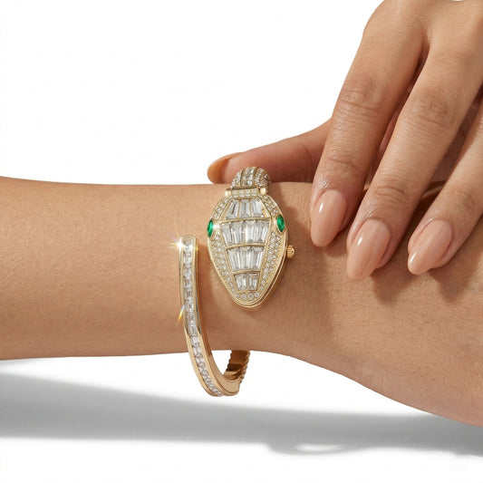 White Bracelet Snake Watch Suitable for Medium Wrists