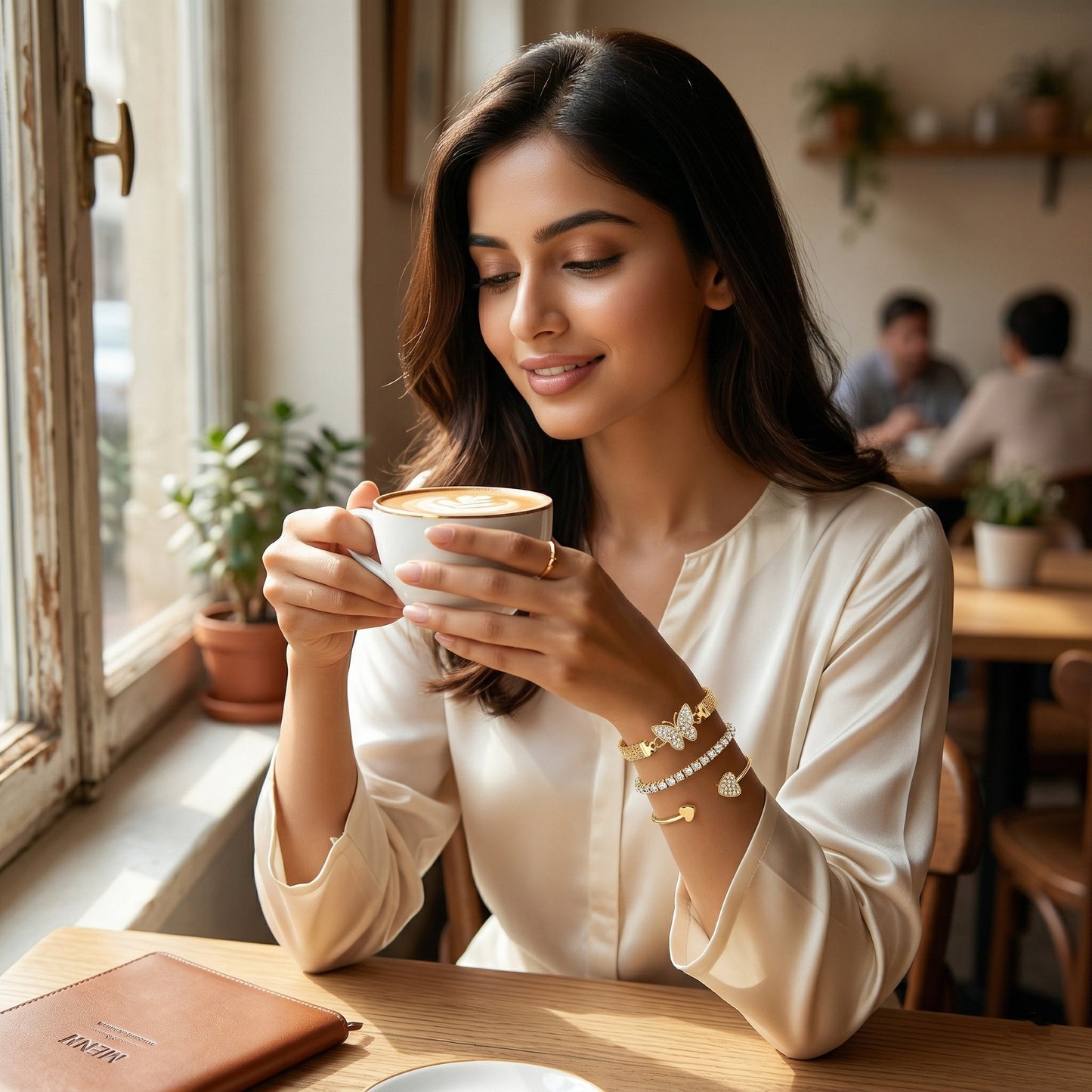 Gold Plated Butterfly Bracelet Stack Combo of 3