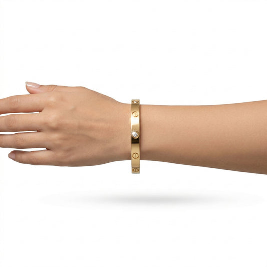 SparkleLock Gold Bangle Bracelet