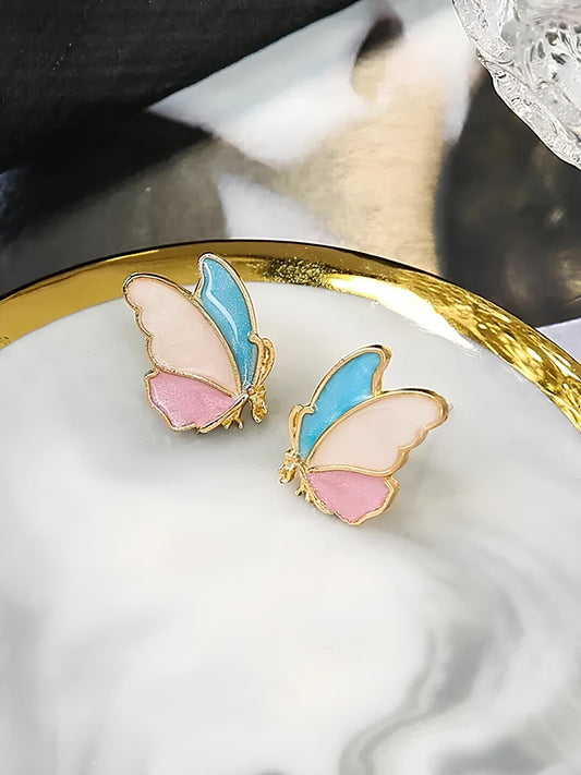 Cute Little Wings Enamel Earrings