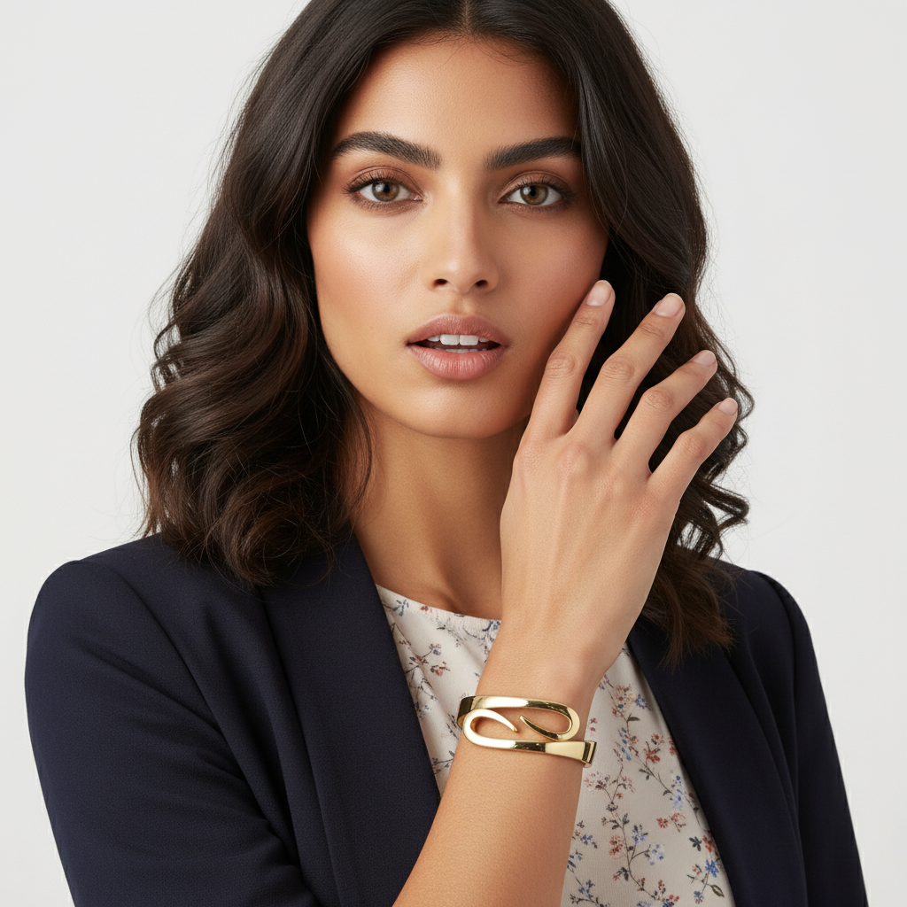 Gold Open Cuff Bracelet