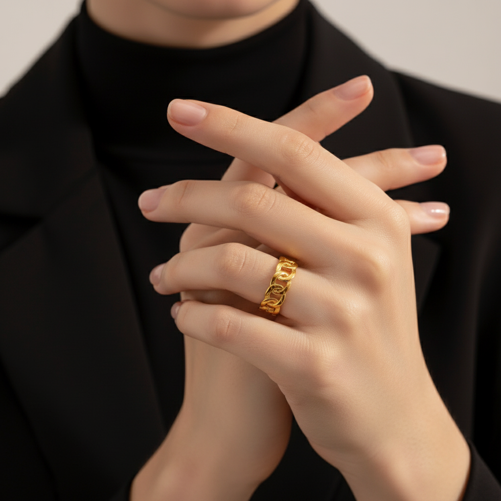 Gold Chain Ring