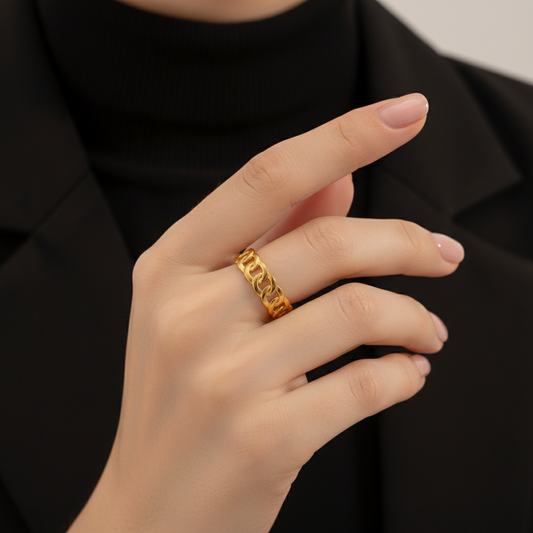Gold Chain Ring