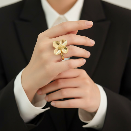 Gold Floral Ring