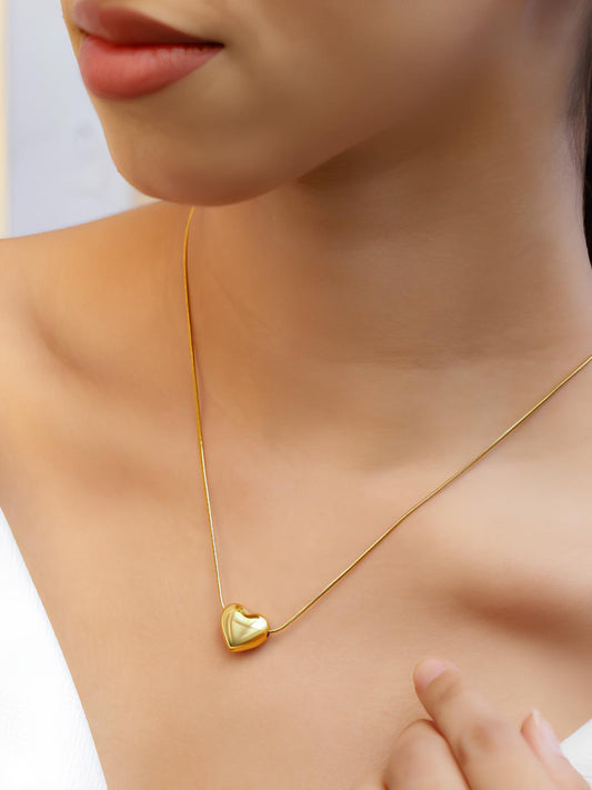 Heart Charm Chain Locket Necklace