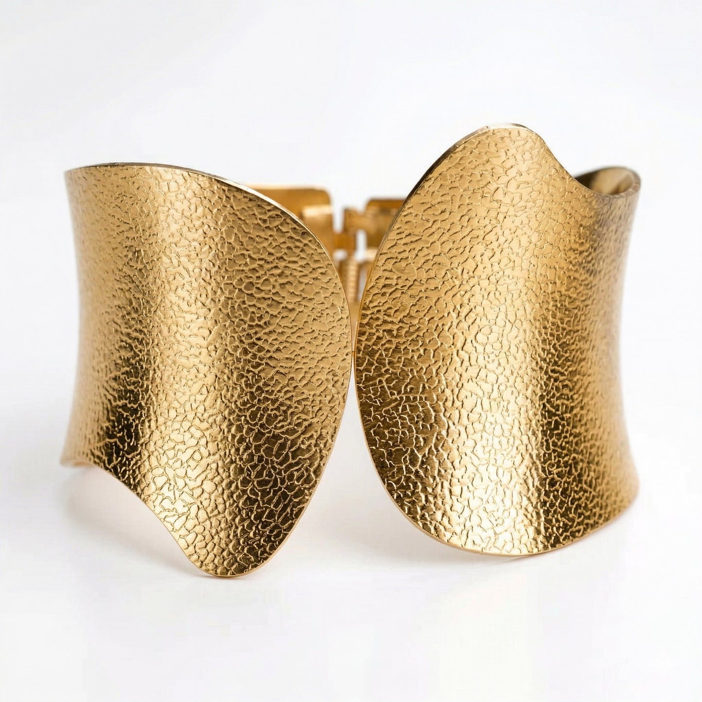 2-in-1 Open Cuff Hammered Bracelet