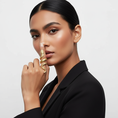 Gold Snake Statement Ring