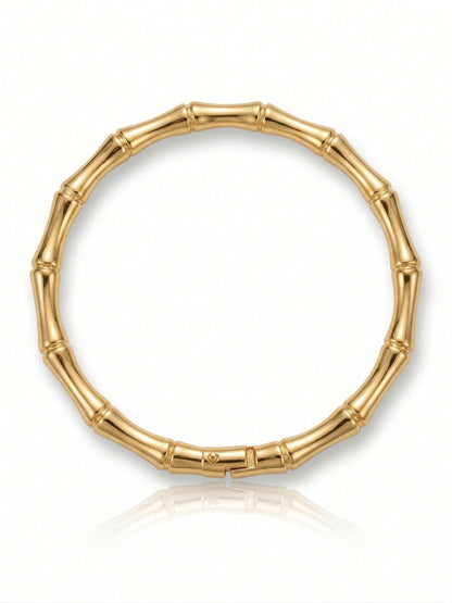 Gold Plated Bamboo Bracelet