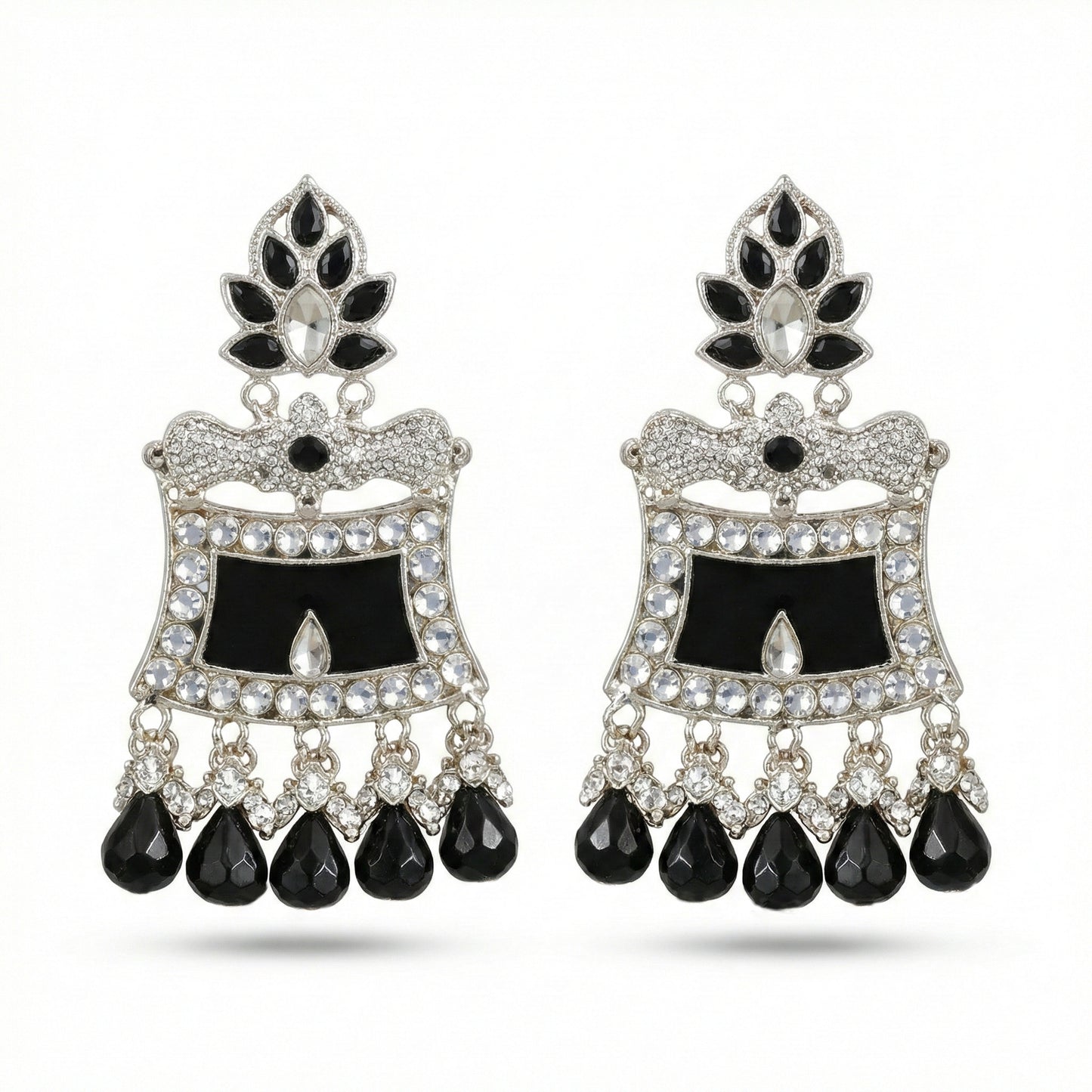 Black Jhumki Traditional Earrings