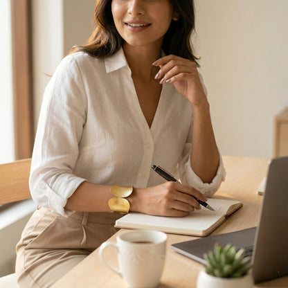 2-in-1 Open Cuff Hammered Bracelet