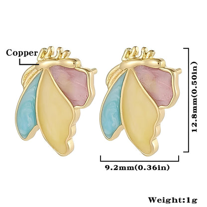 Cute Little Wings  Enamel Earrings