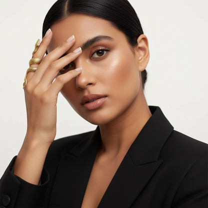 Gold Snake Statement Ring