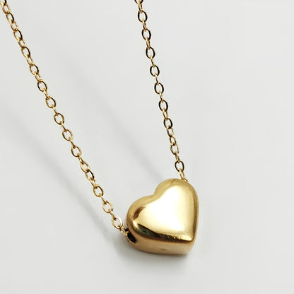 Heart Charm Chain Locket Necklace