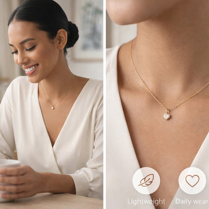 Golden Small Heart Necklace