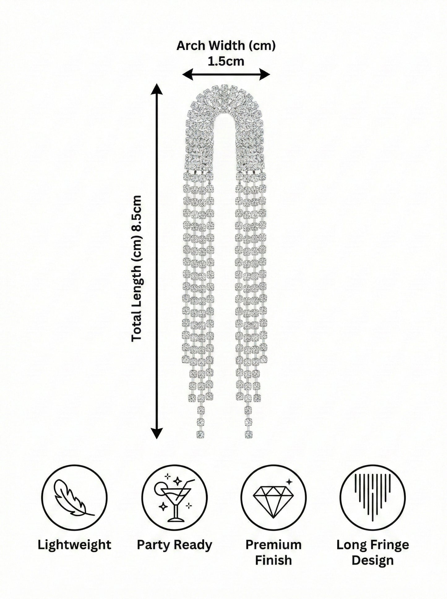 Silver Fringe Tassel Earrings