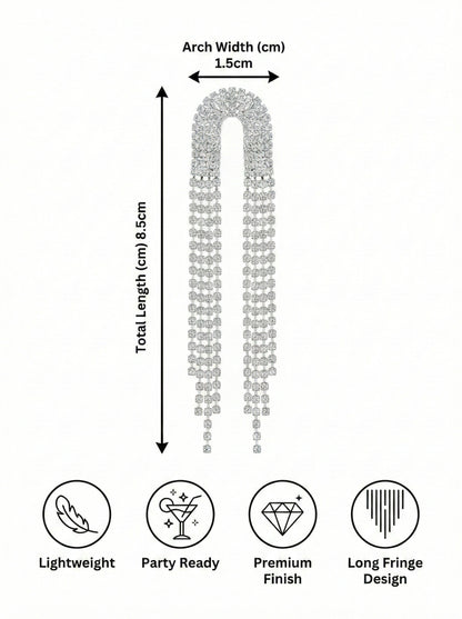 Silver Fringe Tassel Earrings