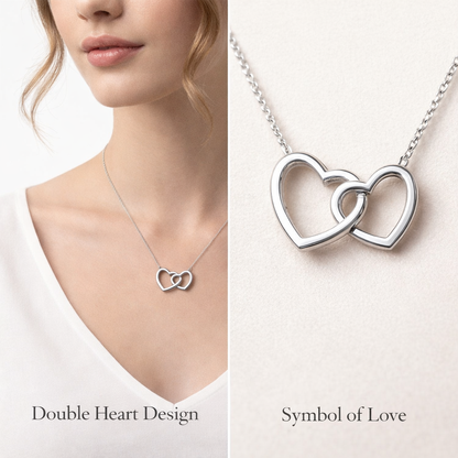 Silver Double Heart Necklace