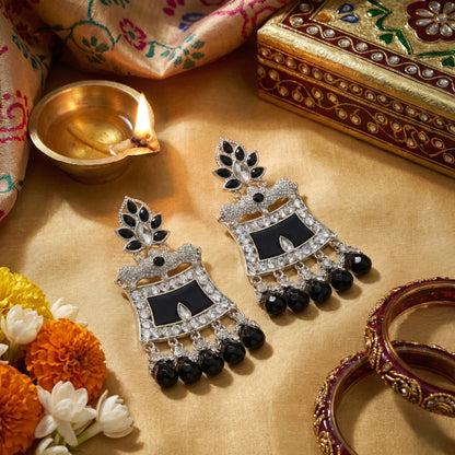 Black Jhumki Traditional Earrings