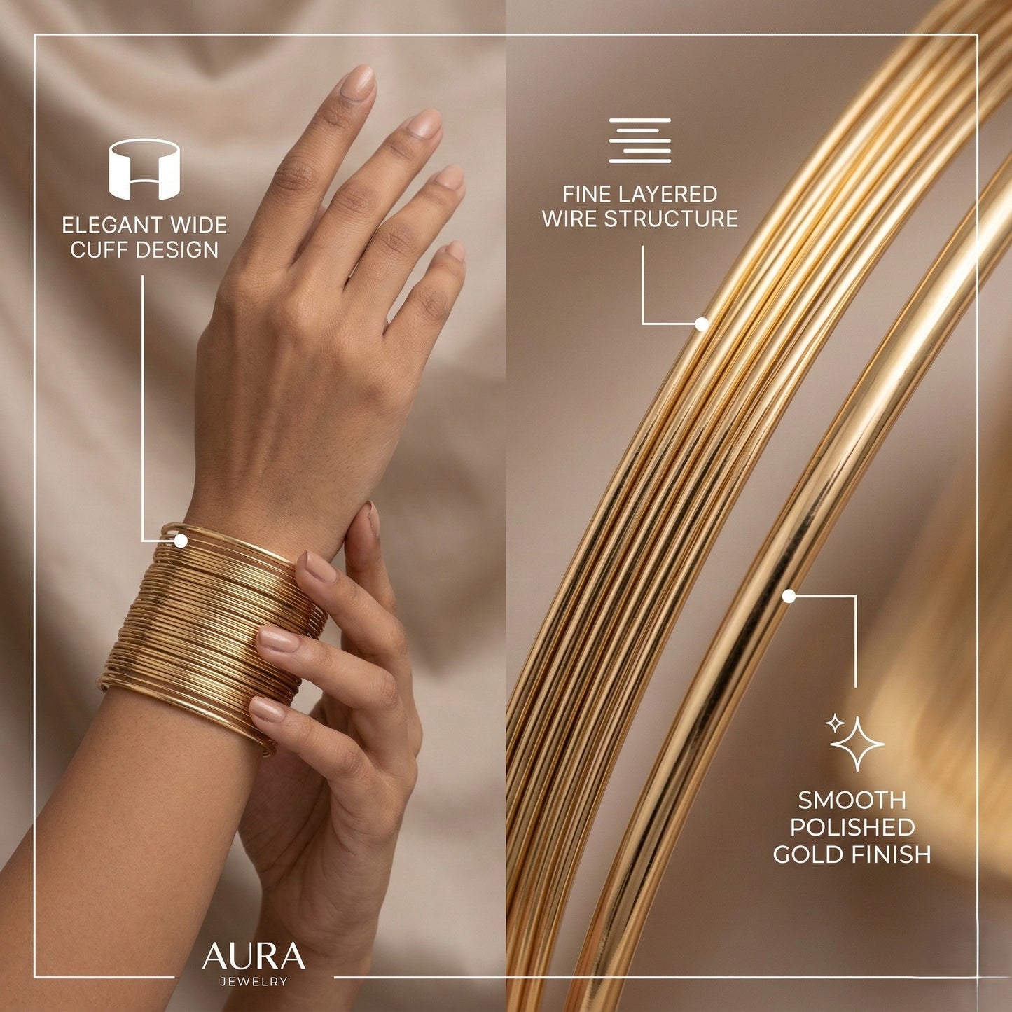Wire Statement Kada Bangle Cuff