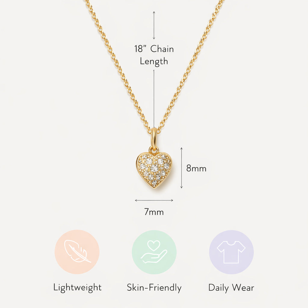 Golden Small Heart Necklace