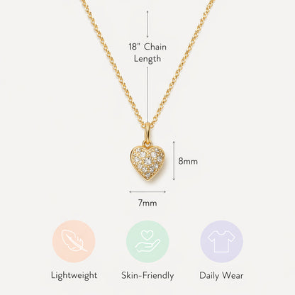 Golden Small Heart Necklace
