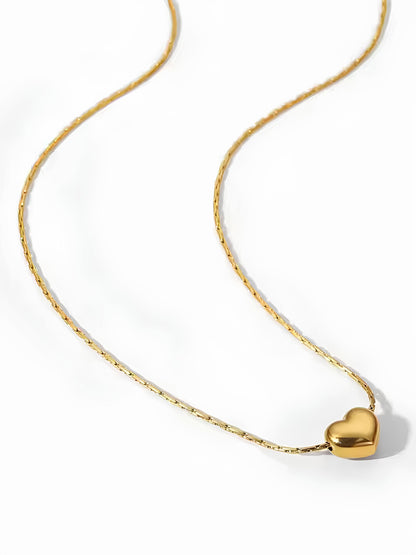 Heart Charm Chain Locket Necklace