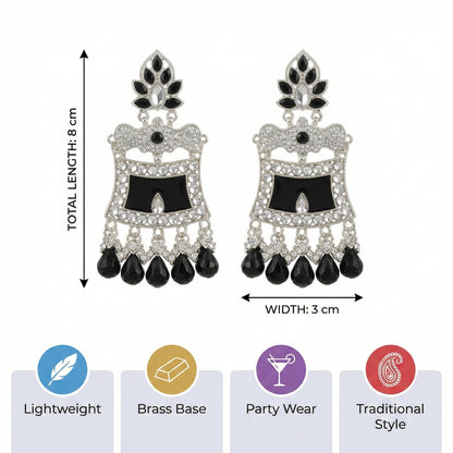 Black Jhumki Traditional Earrings