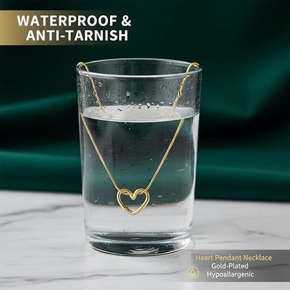 Loose Heart Necklace Gold