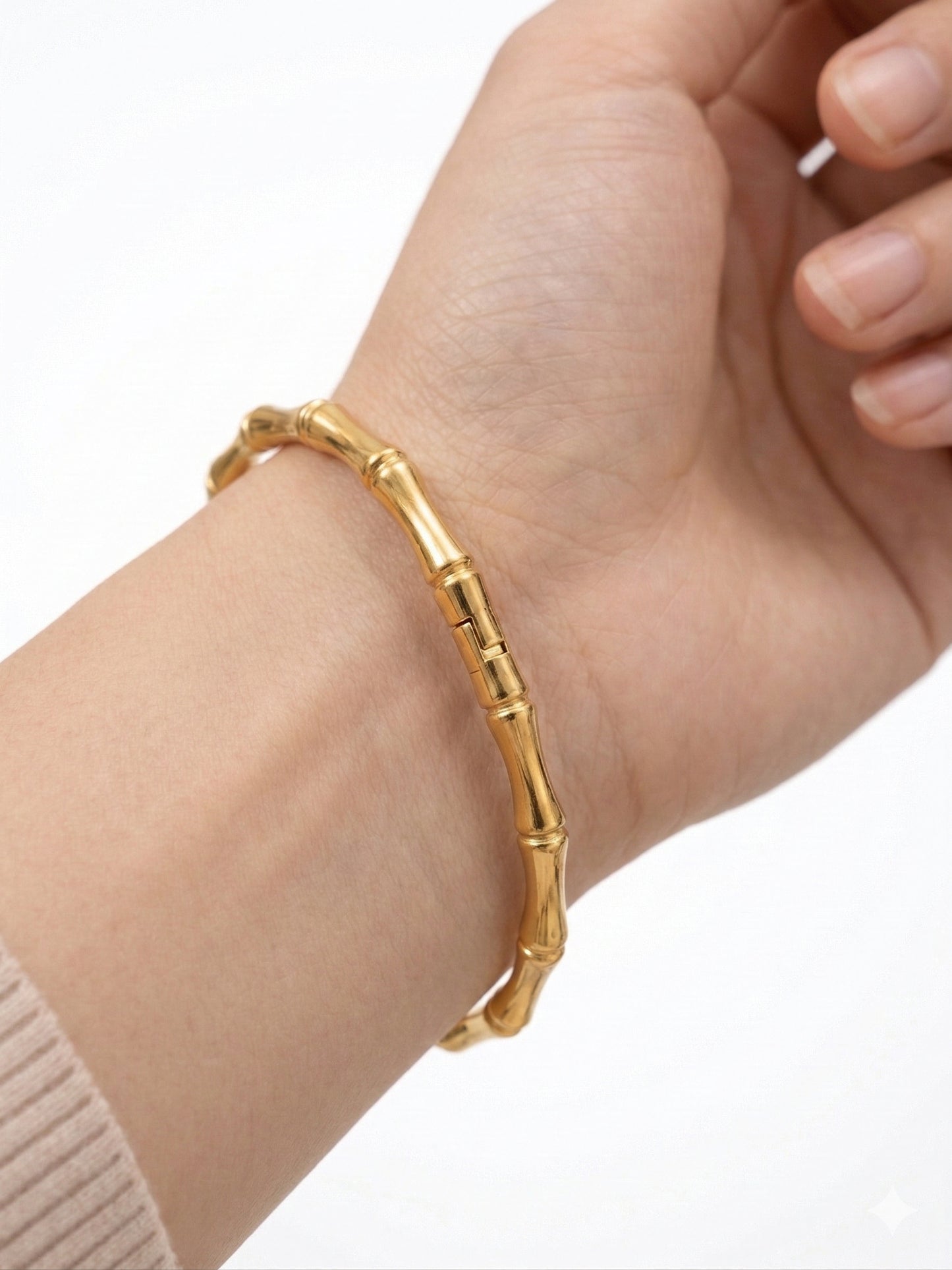 Gold Plated Bamboo Bracelet
