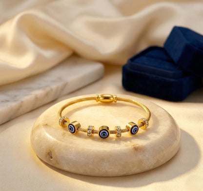 Evil Eye Bracelet with Magnetic Clasp