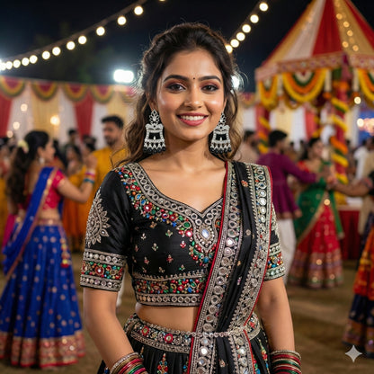 Black Jhumki Traditional Earrings