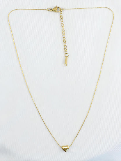 Heart Charm Chain Locket Necklace