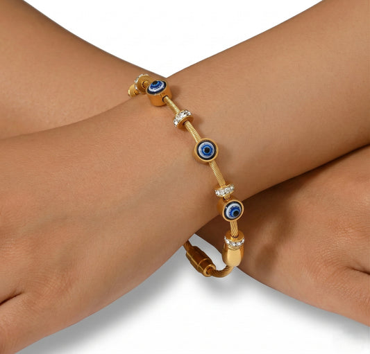 Evil Eye Bracelet with Magnetic Clasp