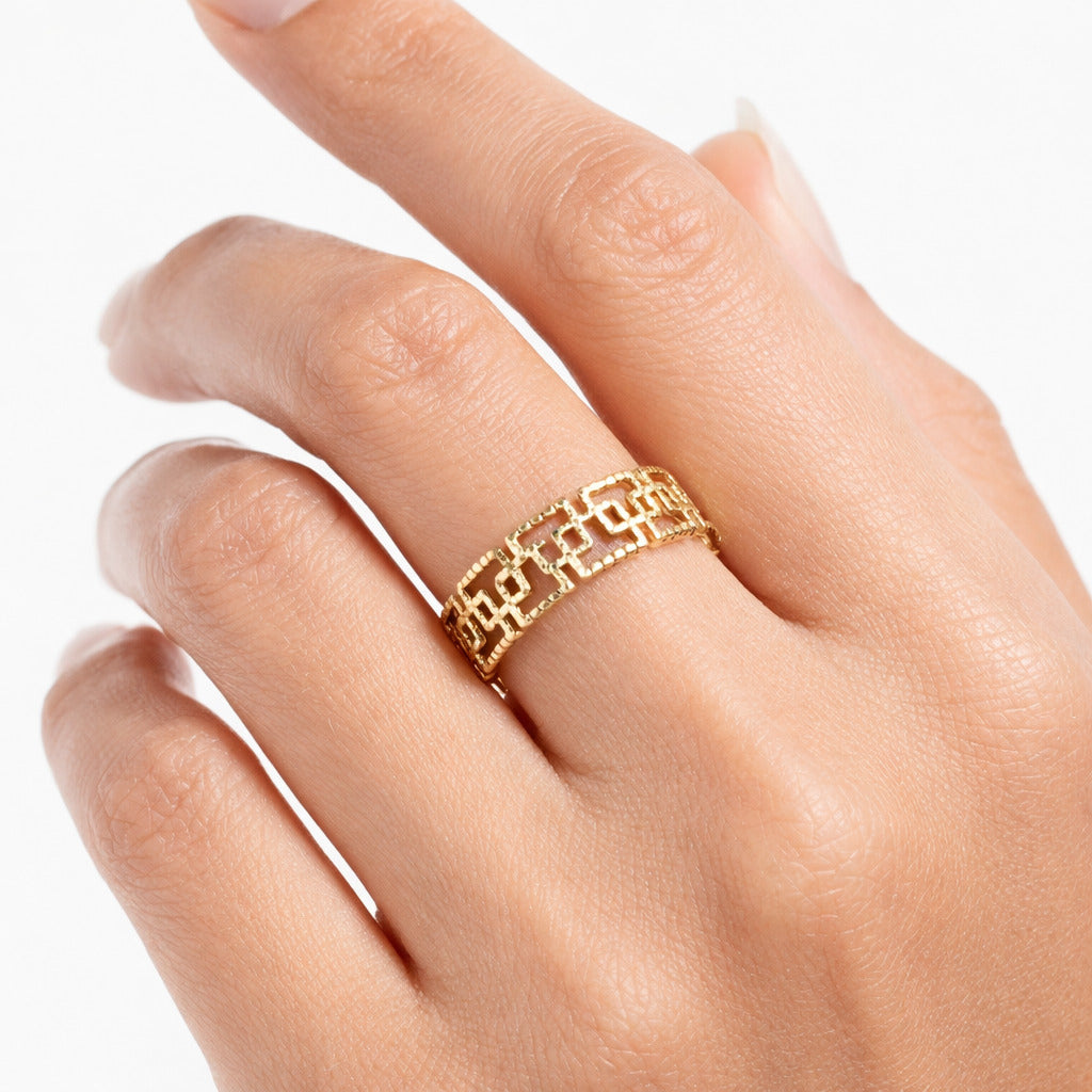 Rectangular Laps Adjustable Ring