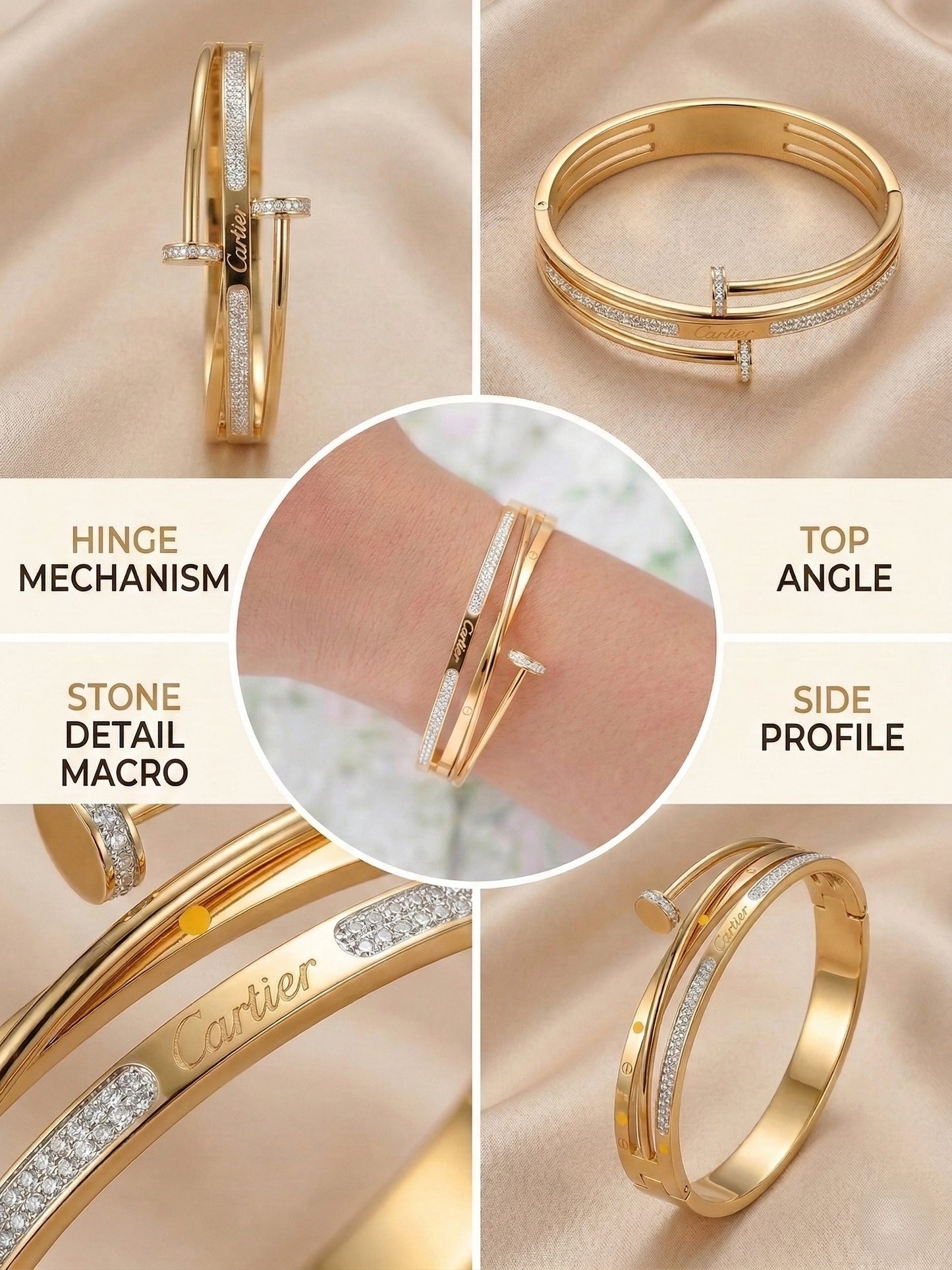 Multi-Layer Nail Kada Bracelet