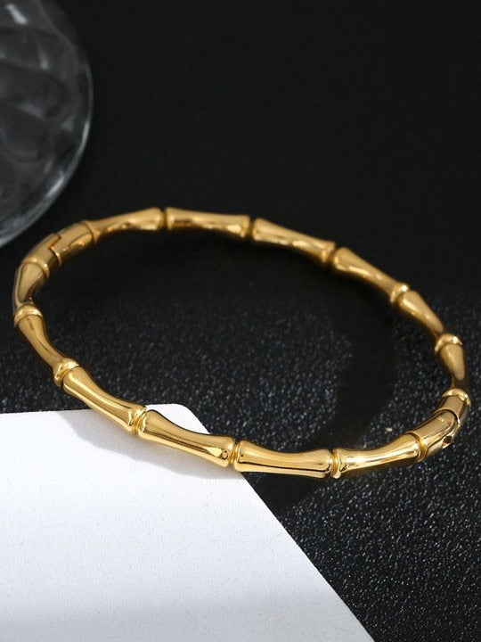 Gold Plated Bamboo Bracelet
