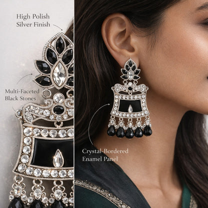 Black Jhumki Traditional Earrings