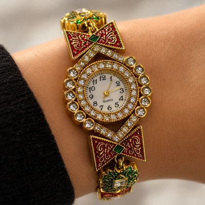 RANISAHIBA TRAINGULAR PATTERN HERITAGE WATCH