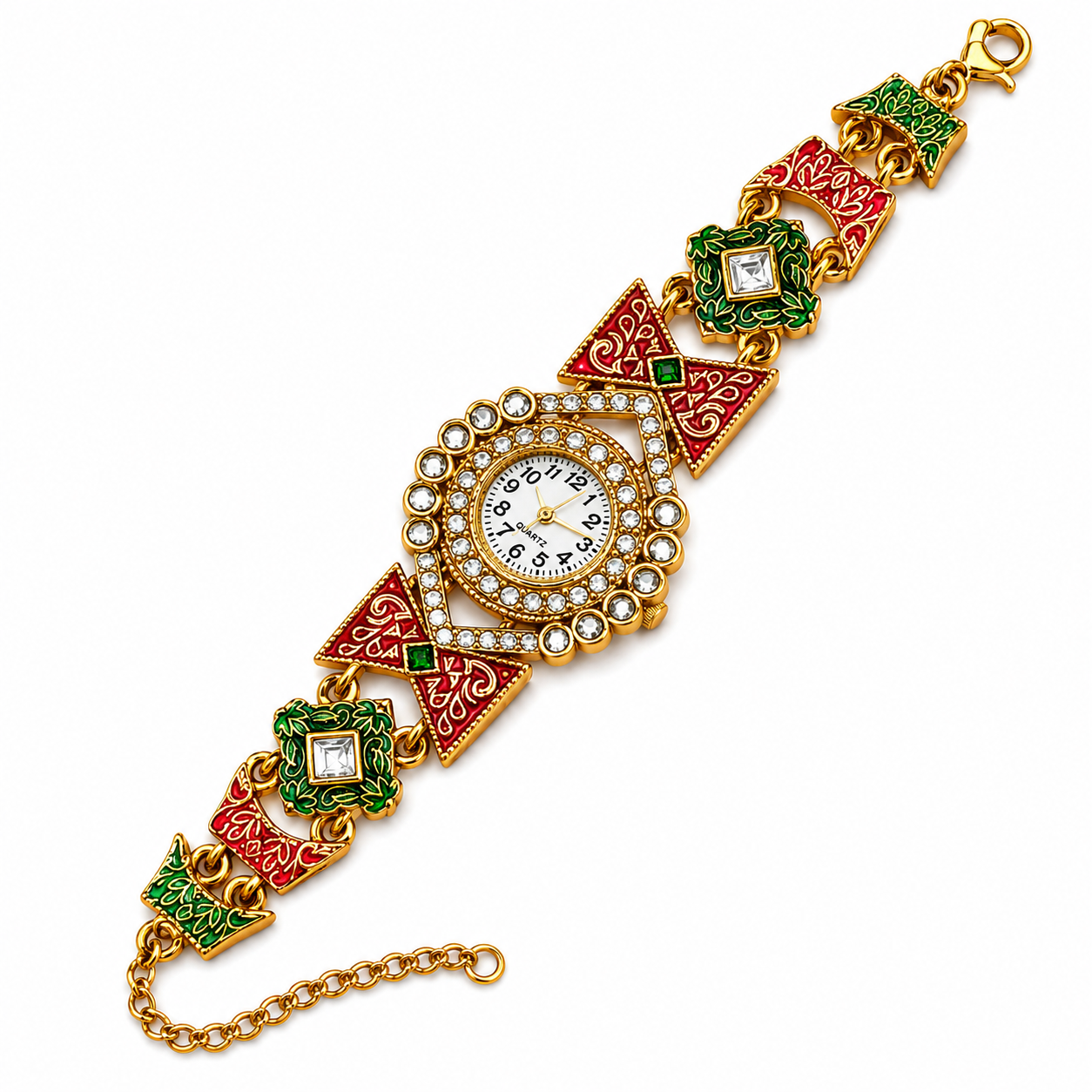 RANISAHIBA TRAINGULAR PATTERN HERITAGE WATCH