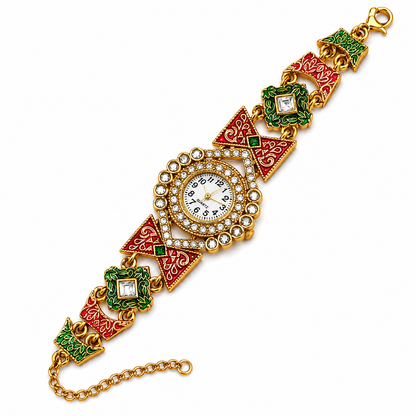 RANISAHIBA TRAINGULAR PATTERN HERITAGE WATCH