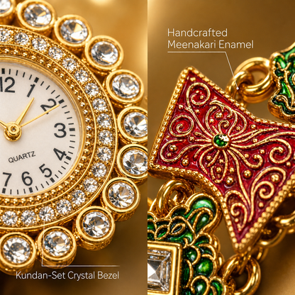 RANISAHIBA TRAINGULAR PATTERN HERITAGE WATCH