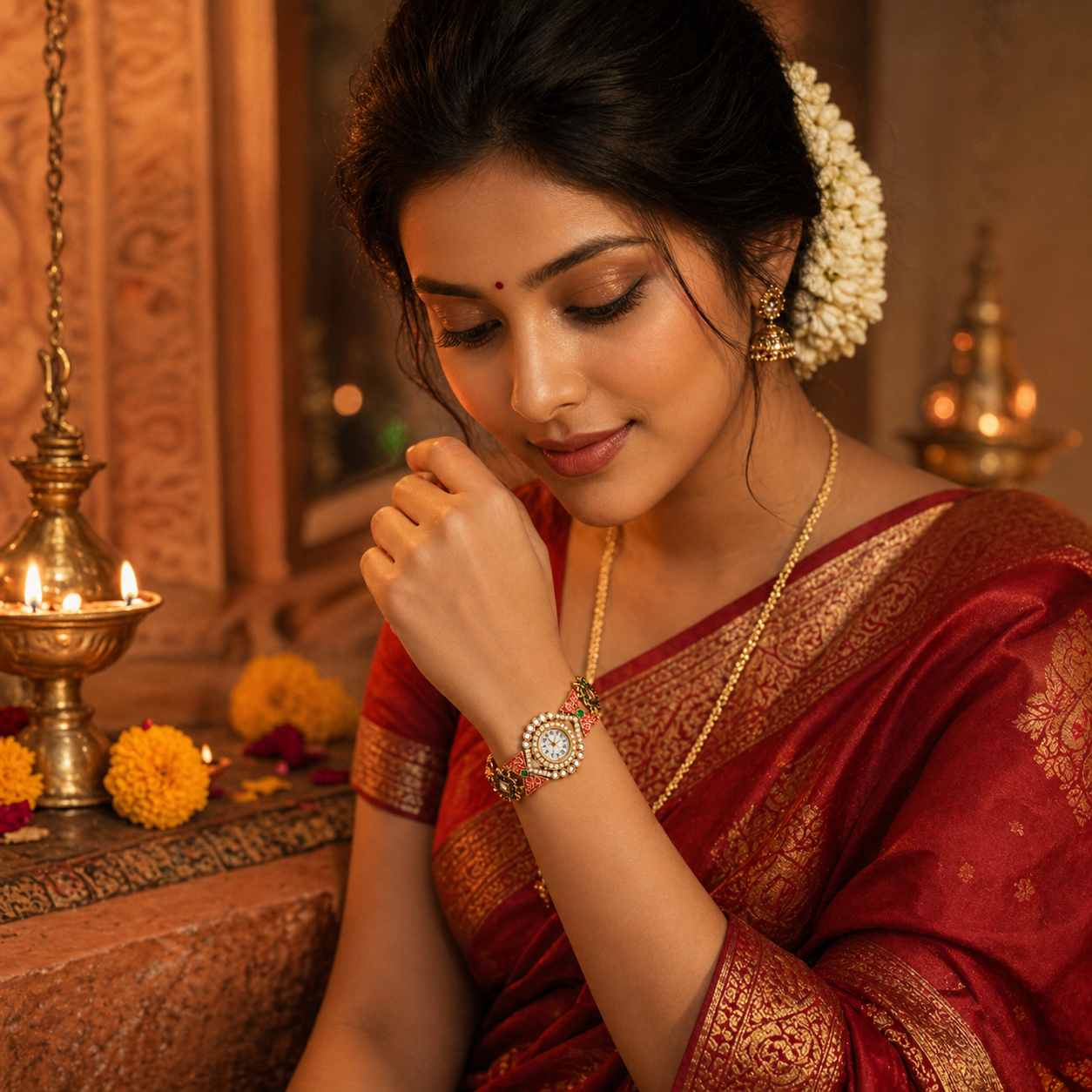 RANISAHIBA TRAINGULAR PATTERN HERITAGE WATCH