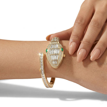 White Bracelet Snake Watch Suitable for Medium Wrists