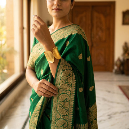 2-in-1 Open Cuff Hammered Bracelet