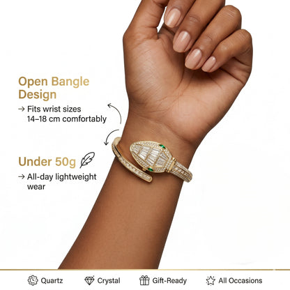 White Bracelet Snake Watch Suitable for Medium Wrists