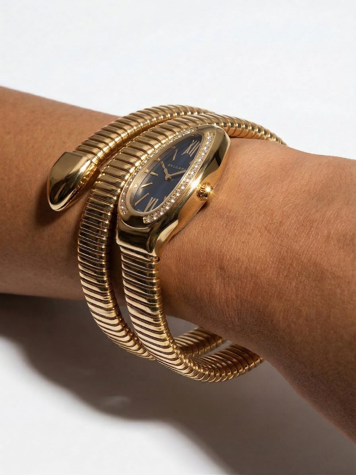 Snake Wrap Watch Black Dial