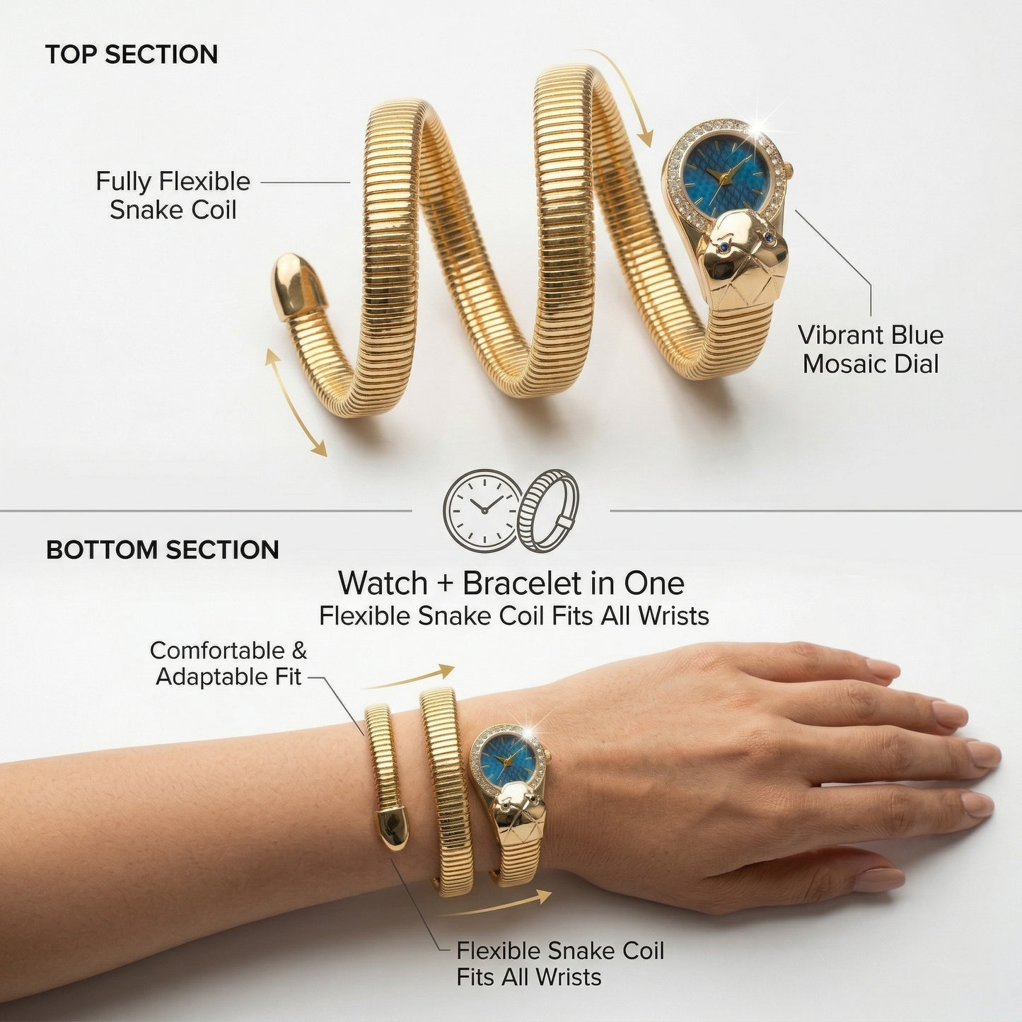 Serpenti Turquoise Dial Watch