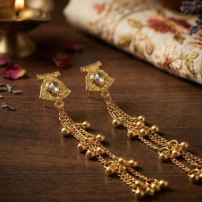 Handcrafted Kundan Stud Kashmiri Earrings