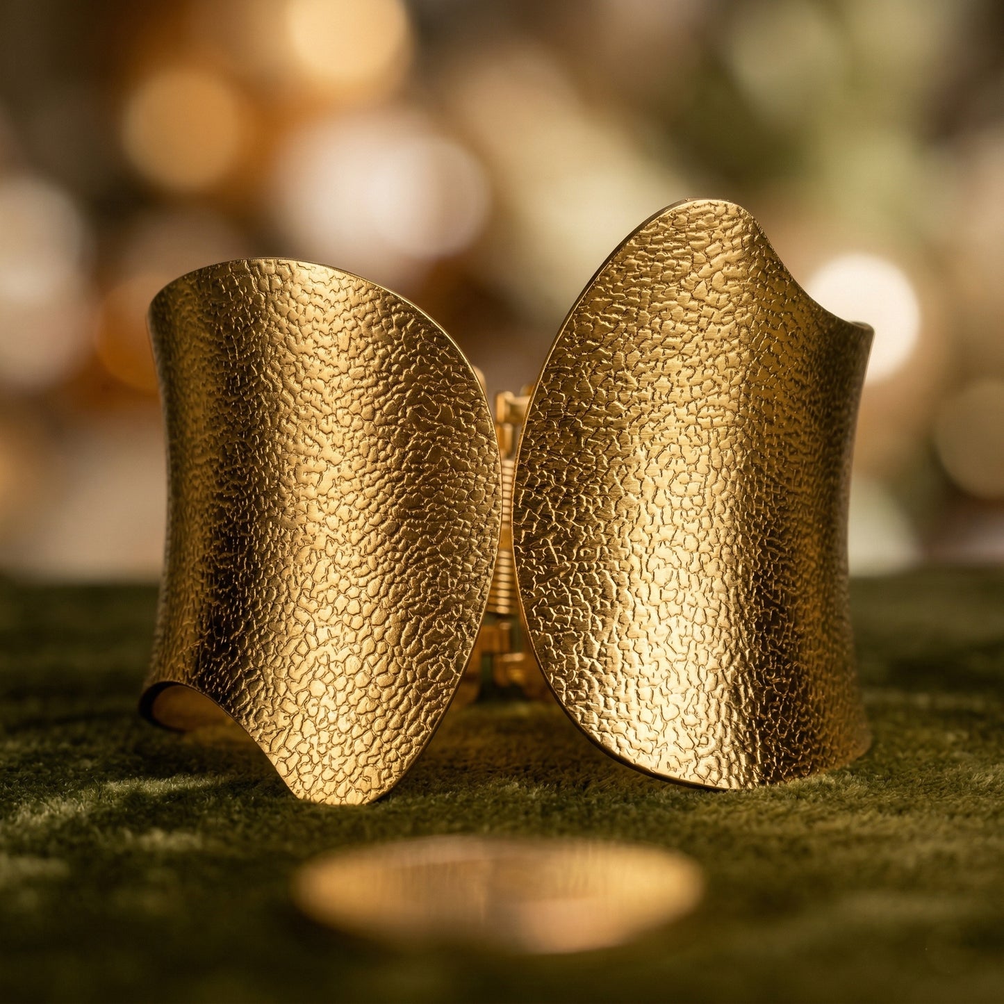 2-in-1 Open Cuff Hammered Bracelet